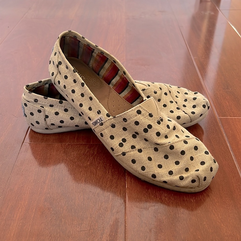 Toms, canvas polka dot print